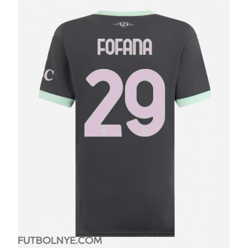 Camiseta AC Milan Youssouf Fofana #29 Tercera Equipación para mujer 2024-25 manga corta